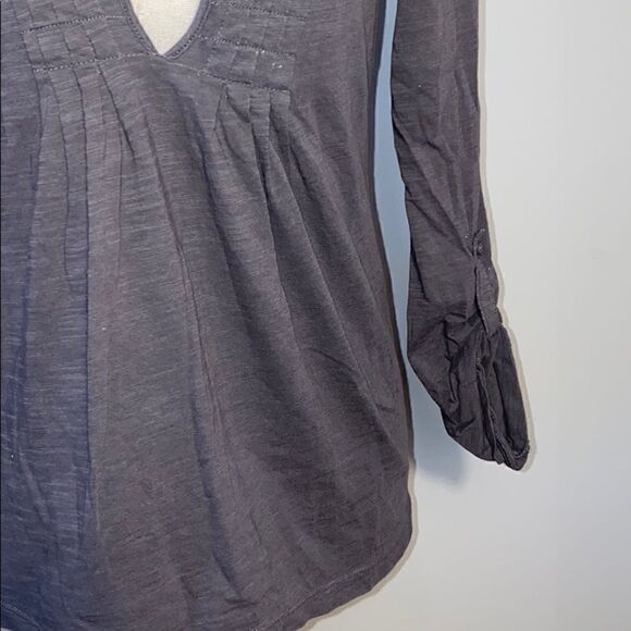 Ann Taylor Loft Cotton Dark Grey Top - Picture 6 of 7